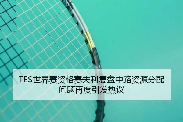 TES世界赛资格赛失利复盘中路资源分配问题再度引发热议